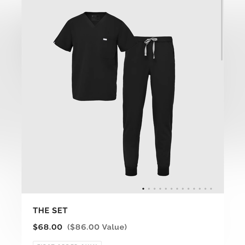 COPY - Fig scrubs top and bottom set.